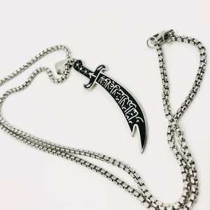 Collar de Acero Inoxidable con Espada de la Sabiduría, Espada Zulfiqar de Hazrat Ali, La <span class=keywords><strong>Fatah</strong></span> Illa Ali, Joyería Inspiradora, para Hombre y Mujer - Product Image 6
