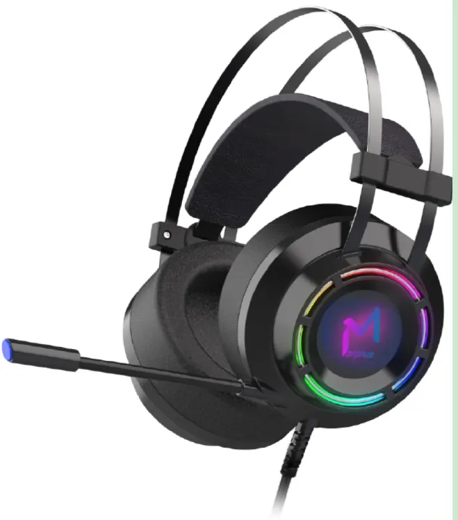 AIKUN ชุดหูฟังสำหรับเล่นเกม PC GH630,ชุดหูฟังเสียงสเตอริโอ7.1ชุดหูฟังแบ็คไลท์ RGB มีสาย