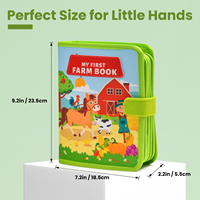 Livre d'activités Montessori personnalisé en feutre pour enfants, jouet éducatif de luxe classique, vente en gros