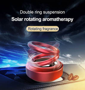 Ambientador Solar para Auto 2026 con Doble Anillo y Almohadillas Aromáticas, Diseño Giratorio de Energía Solar, Alta Calidad - Product Image 2