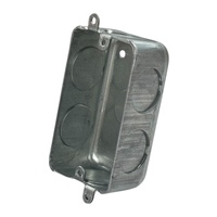 Scatola di Giunzione Rettangolare 3.5x2x1.5 Pollici, 7 Fori, Anticorrosione, Resistente al Fuoco, Personalizzabile, in Acciaio Zincato, Multifunzione