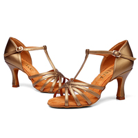 Chaussures de danse latine pour adultes Chaussures de danse de salon professionnelles d'intérieur Talons hauts Chaussures de danse d'entraînement confortables à semelle souple