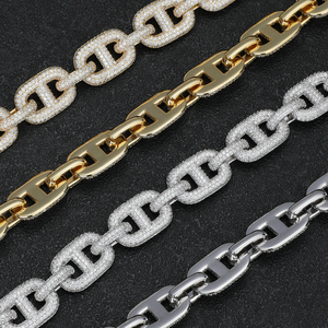 Collar Gargantilla Cubana Gruesa <span class=keywords><strong>de</strong></span> 14 mm <span class=keywords><strong>con</strong></span> Incrustaciones <span class=keywords><strong>de</strong></span> Circonitas Brillantes, Joyería Hip Hop para Mujer, <span class=keywords><strong>Cadena</strong></span> <span class=keywords><strong>de</strong></span> Nariz <span class=keywords><strong>de</strong></span> Cerdo en <span class=keywords><strong>Oro</strong></span> <span class=keywords><strong>Blanco</strong></span> <span class=keywords><strong>con</strong></span> Micro Pavé - Product Image 2