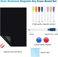 Tableau blanc magnétique effaçable à sec personnalisé, facile à nettoyer, autocollant mural magnétique pour tableau noir, ensemble de calendriers de bureau
