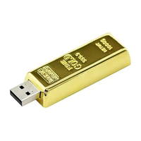 Nouvelle clé USB 2.0 en métal plaqué or 999, 8 Go-64 Go, meilleur cadeau, haute qualité, garantie 5 ans