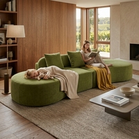 Canapé sectionnel moderne anti-stress en tissu écologique durable, compressé sous vide, confortable pour salon et appartement