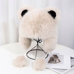 Nuevo Gorro de Invierno para Mujer, Color Sólido, Bonito y Peludo, con Pompón, para Calentar las Orejas en Clima Frío, Gorro de Piel para Invierno - Product Image 5