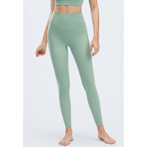 Leggings de Yoga de ajuste cómodo para mujer con diseño de cintura alta de tela elástica y flexibilidad de entrenamiento diario - Product Image 1