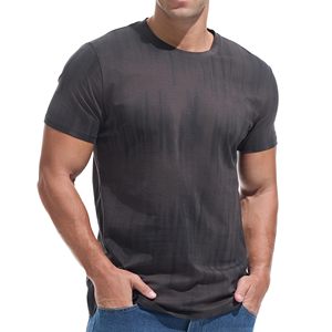 Camiseta Vintage Lavada para Hombre, Estilo Urbano, 300GSM, Algodón Tejido Grueso, Logotipo Gráfico Personalizado, Transpirable, de Secado Rápido - Product Image 2