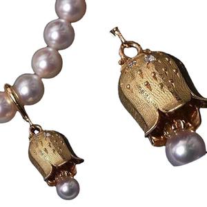 Colgante de Plata S925, Accesorio para DIY con Soporte Vacío, Collar de Campanas de Viento con Cuentas de 6-8mm, Collar de Perlas 30465 - Product Image 5