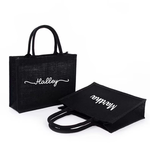 <span class=keywords><strong>Sac</strong></span> en <span class=keywords><strong>jute</strong></span> personnalisé avec logo, réutilisable, noir, pour la plage, <span class=keywords><strong>sac</strong></span> <span class=keywords><strong>fourre</strong></span>-<span class=keywords><strong>tout</strong></span> en <span class=keywords><strong>toile</strong></span> <span class=keywords><strong>de</strong></span> <span class=keywords><strong>jute</strong></span> pour cadeaux - Product Image 1