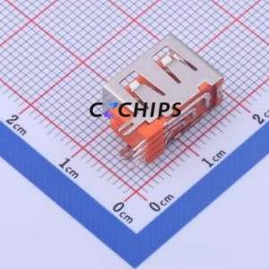 906-862A2118D10210 USB Connector Through hole Component (THT) Connector Type-A USB 2.0 Female Side Insert - Product Image 2