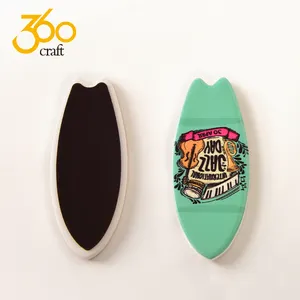 Tabla de Surf forma en blanco de impresión personalizado imán de nevera cerámica al por mayor