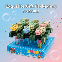 Essentiels pour la Journée à la Plage, Cadeaux de Fête, Bâton à Bulles Non Toxique Style Véhicule Militaire Dinosaure Voiture Cascadeuse pour Enfants, Jouets d'Été en Plein Air