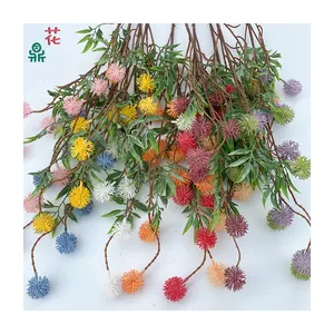 उच्च अंत सिमुलेशन हरे पौधों के बांस के पत्ते और हरी शादी की सजावट कृत्रिम फूल