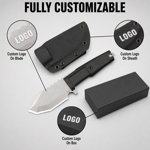 Cuchillo de Hoja Fija Tanto para Exteriores con Espina Dentada, Abrebotellas Integrado, Mango de Goma y Funda de Kydex para Camping y Senderismo - Product Image 5
