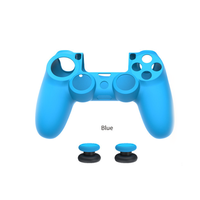 Étui en silicone pour contrôleur de jeu de haute qualité pour contrôleur PS4 étui en caoutchouc souple avec joystick poignées de pouce coque de couverture
