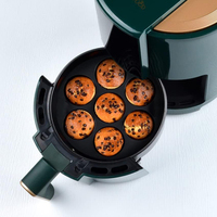 Personnalisé OEM & ODM Noir 6/7/8/9 pouces Vente à Chaud Outils de Pâtisserie 7 Cavies Accessoires pour friteuse à Air Moule à Gâteau en Silicone de Qualité Alimentaire