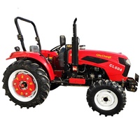Traktor Roda Diesel Pertanian HNKS 50HP 4WD Empat Silinder, Pengangkat Hidrolik, Ringkas, untuk Lahan Kering dan Sawah, Bajak Putar
