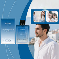 Parfum Bergamote Côtier Azurée Personnalisé OEM ODM Marque Privée 50ml – Fragrance Longue Durée, Flacon Luxe Dégradé Bleu – Vente en Gros