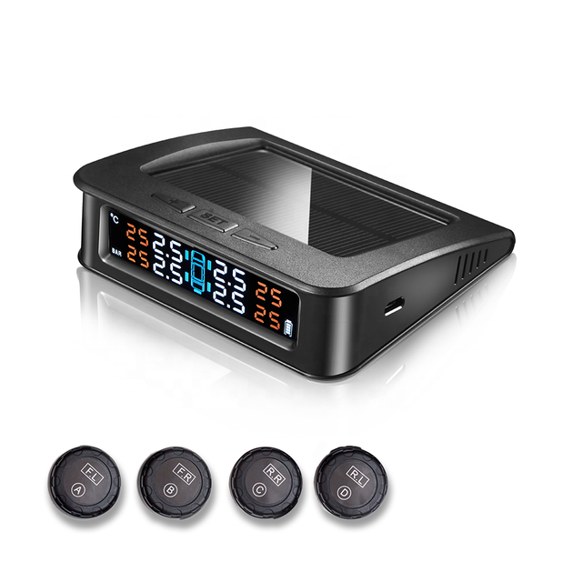 High-quality Smart External Type Mini TPMS for Car With Solar or USB Charging Monitor TPMS for Android Phone