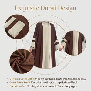 Conjunto de Ropa de Oración en Dos Tonos Café para una Cobertura Diaria Serena - Product Image 3