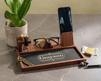 Station d'accueil personnalisée multifonctionnelle en bois pour kits de bienvenue des employés et cadeaux pour équipes à distance