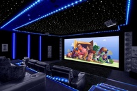 Panneaux finis étoiles de plafond à fibres optiques panneaux lumineux pour la décoration de plafond de toit de cinéma