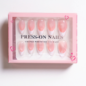 เล็บปลอมแบบกดติดลายตาแมวฝรั่งเศส 24 ชิ้น พร้อมกล่องบรรจุภัณฑ์ - Product Image 4