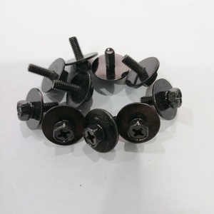 Black Oxide Carbon Steel Metric Pan Head <b>Screws</b> 12mm Cap Diameter Class 8.8 Coarse Thread - Product Image 1