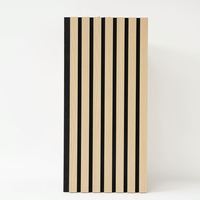 Panneaux muraux acoustiques en bois à lattes, panneaux insonorisants en fibre de polyester pour cinéma maison, bureau et studio