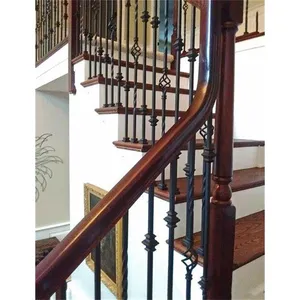 Merdiven yüksek kalite Blusters el dövme antika çelik Scrolls tasarım güvenlik satılık ferforje korkuluk