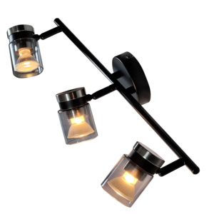 <span class=keywords><strong>Ampoule</strong></span> <span class=keywords><strong>LED</strong></span> à rail fixe à 3 lumières de style européen simple Spots en verre gris fumée avec <span class=keywords><strong>GU10</strong></span> pour la décoration intérieure - Product Image 5