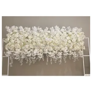 Luxury Custom White Cherry Blossom Artificial Flower Wedding Backdrop Decor Garland Flower Arrangement table runners wedding