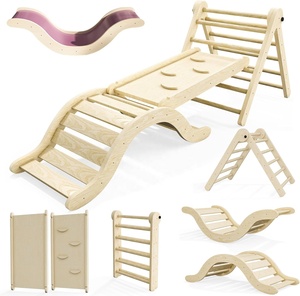 Piklers Triangle Set Soft Climber Toddler Climbing Toys Intérieur Pliant avec Rampe Arch Mat pour Montessori Play Gym pour les tout-petits - Product Image 1