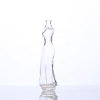 Nouvel Arrivage – Flacon de Parfum Vide en Verre Transparent 50ml, Forme Élégante, Col à Clip, pour Décoration d'Intérieur et Emballage Cosmétique avec Bouchon