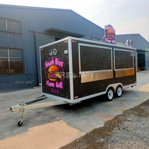 2025 Hamburger Deep Fryer Mobile Trailer With <b>Kitchen</b> Equipment Fast Food Truck - Product Image 3