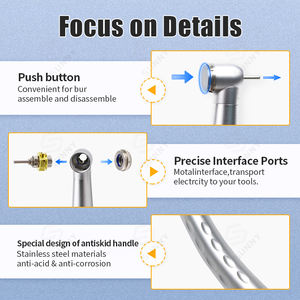 หัวกรอฟันความเร็วสูงพร้อมไฟ LED แบบ 4 หัวฉีดน้ำ  แบบกดปุ่ม  ผลิตโดย Metal Supplier - Product Image 4