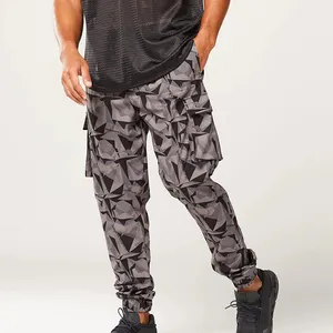 Ricami di alta qualità incontra pantaloni lunghi Streetwear Custom Camo, Cargo chino tasche pantaloni per gli uomini/