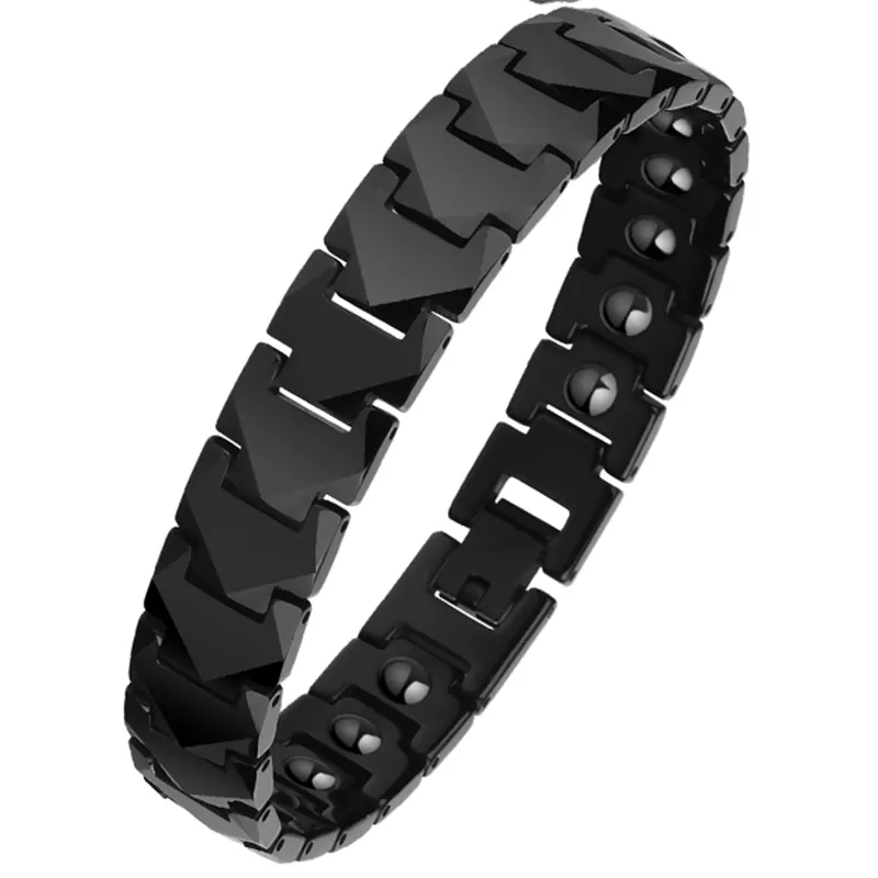 Chengjewelers vente en gros bracelet en tungstène pour hommes plaqué noir de 12mm de largeur