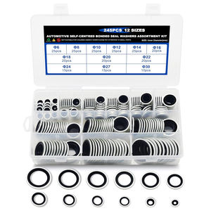 צבע להתאמה אישית 245 מחשבים איטום מכונות כביסה ערכת מטרי nbr מצופה אבץ מבחר אטמים מתכת מצופה אבץ m6 m30 - Product Image 1