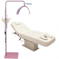 Lampe de beauté demi-lune en titane de 24 pouces pour manucure, tatouage, extensions de cils ; Lampe sur pied en U LED pour le soin des yeux