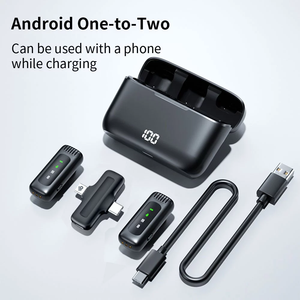 Lavalier 2 in 1マイクビデオ録画屋外録音ラジオノイズキャンセル充電ケースミニマイク - Product Image 5