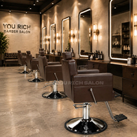 Fauteuil de Barbier Inclinable Premium, Chaise de Salon Confortable, Chaise Hydraulique Durable pour Barbiers Professionnels et Salons de Coiffure
