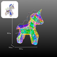 Licorne électrique prismatique iridescente moderne, alimentée par USB, artisanale, multifonctionnelle, à changement de couleur, écologique, pour la maison