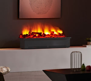 <span class=keywords><strong>Cheminée</strong></span> <span class=keywords><strong>moderne</strong></span> en métal 3D <span class=keywords><strong>avec</strong></span> décoration en résine charbonnée, insert facile à contrôler à distance pour utilisation en <span class=keywords><strong>salon</strong></span>, intérieur - Product Image 4