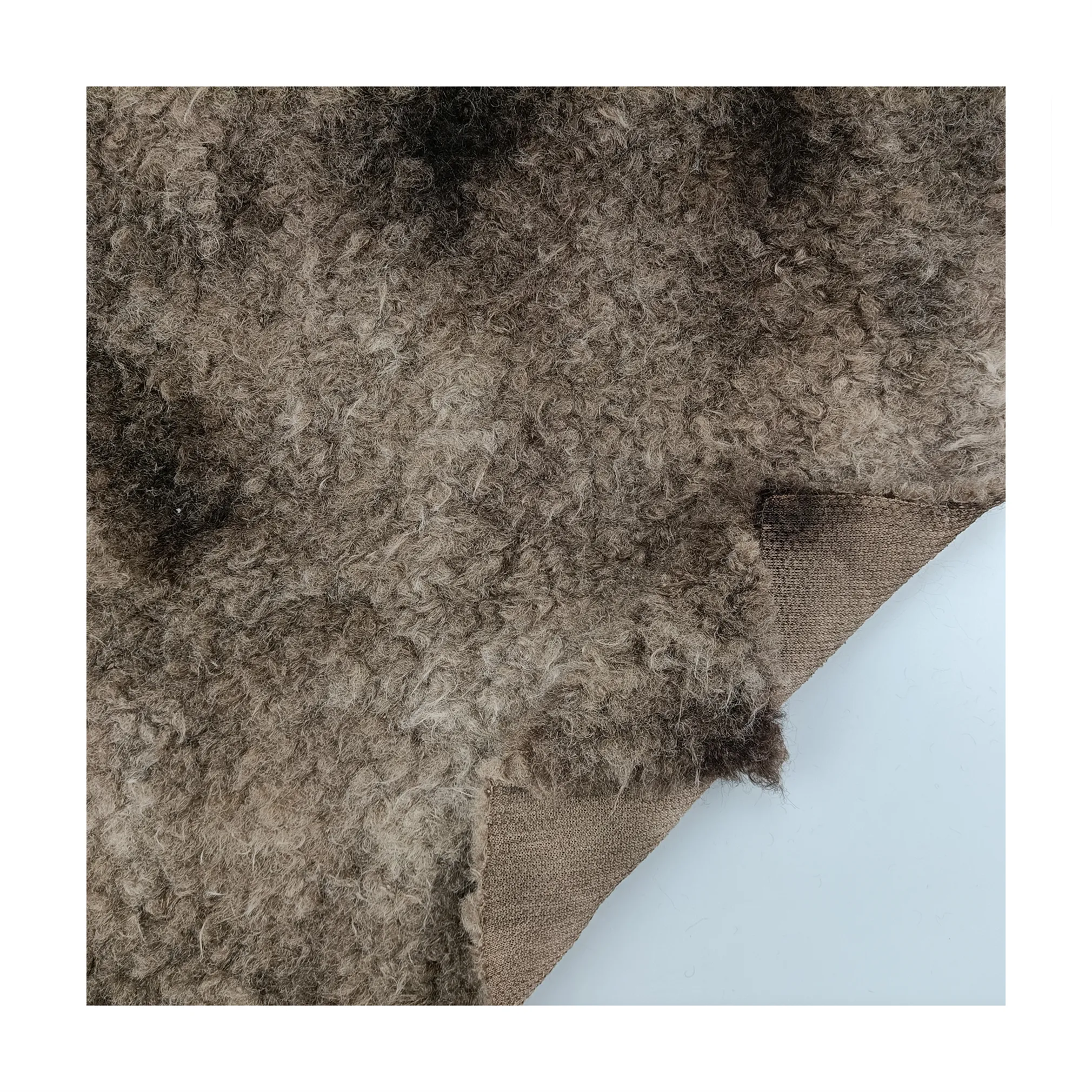 Tessuto in pelliccia sintetica di capra riccia tinta unita morbido caldo per tappeto/tappeto/tappetino/cappotto