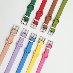 Suministros OEM para mascotas, correas de poliéster recubiertas de PVC impermeables antimoho de alta calidad, accesorios para perros de caza, Collar de PVC - Product Image 1