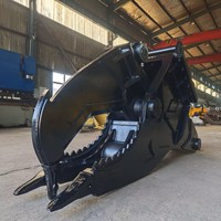 Cisaille à bois hydraulique robuste RSBM pour excavatrice, cisaille à souches pour défrichement et coupe d'arbres