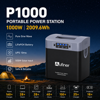 Station d'alimentation solaire Aufiner 2009wH 1000w avec batterie LiFePO4 pour drones, téléphones, caméras, routeurs, charge solaire, charge AC